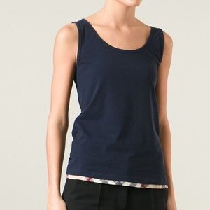 Burberry Brit Haymarket Check Hem Tank